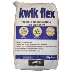 Kwik Flex Rapidset Flexible Adhesive - White 20kg