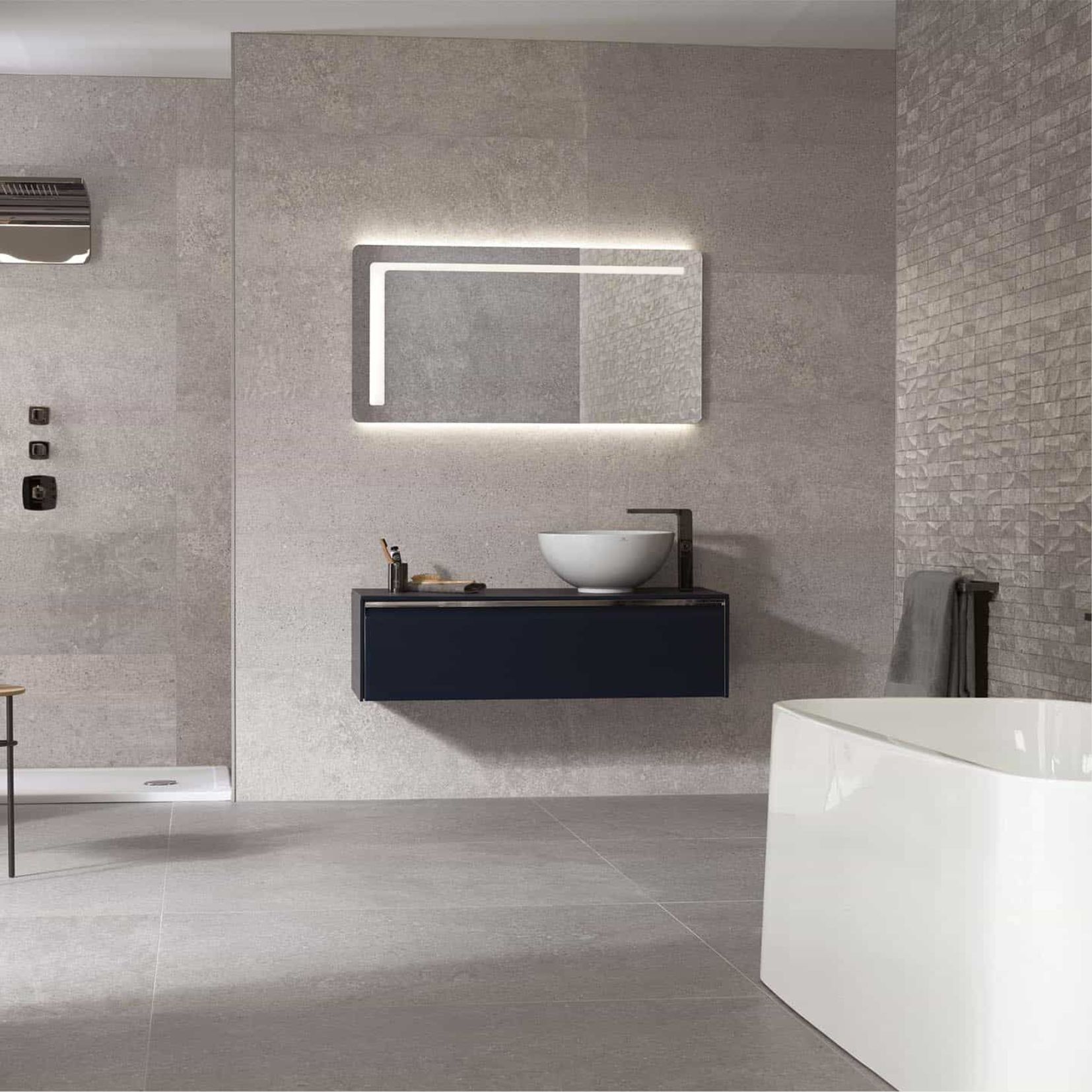 Porcelanosa Prada Acero 45x120cm