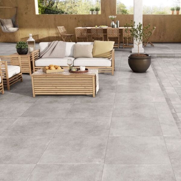 plaster grey 60x60 outdoor tiles