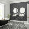 Devonshire black floor tiles bathroom scaled