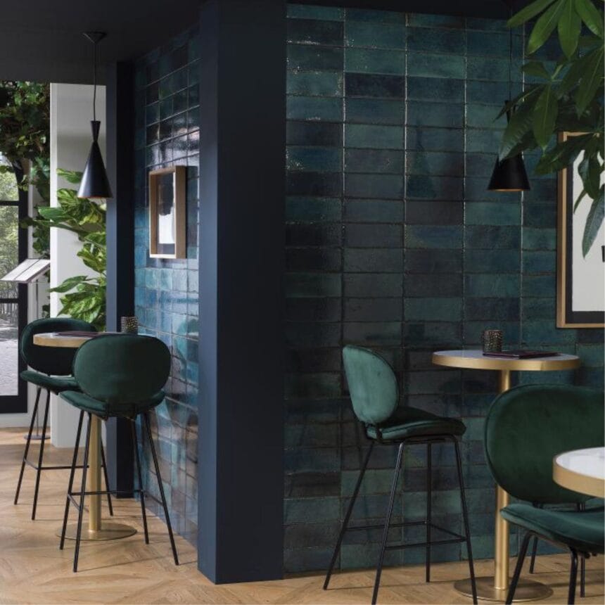 Porcelanosa Brick Vetri Blu 33.3 x 59.2cm - 100324044
