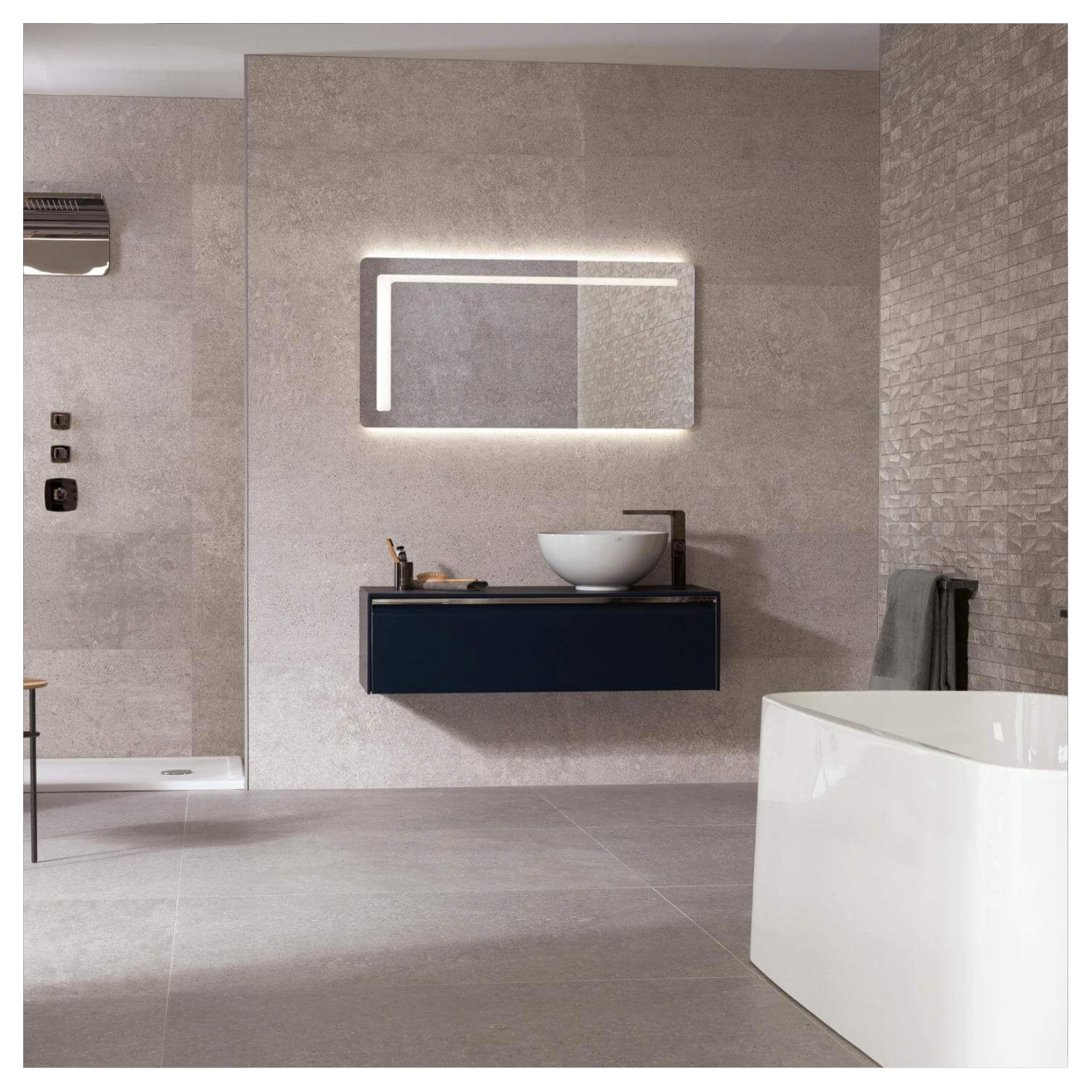 Porcelanosa Prada Acero 120 x 120cm