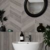 Ancona Chevron Grey 80x400mm
