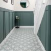 Patterned Tulip Sage Green Hallway Tile