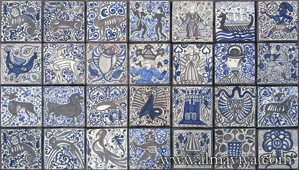 14 carreaux medievaux