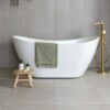 Porto White Bathroom Floor Tiles