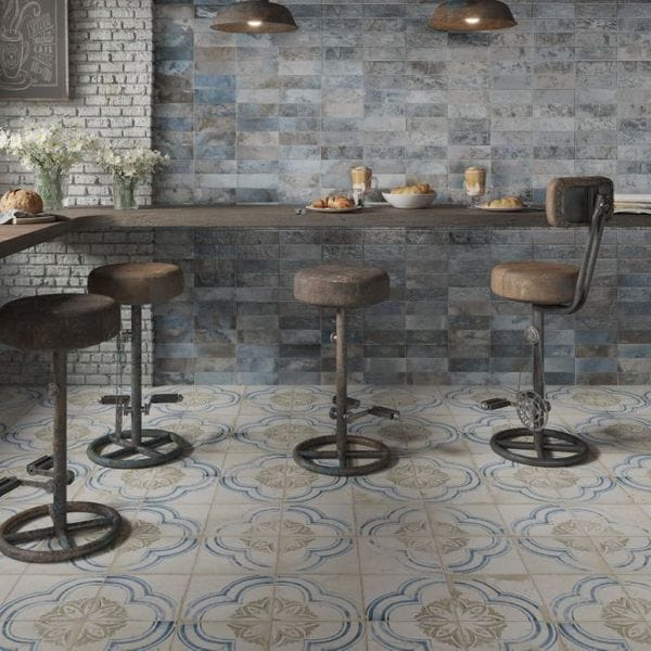 Roots kitchen floor tiles