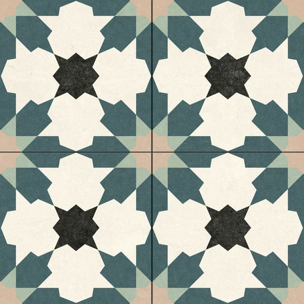 Bouquet Blue Matt Patterned