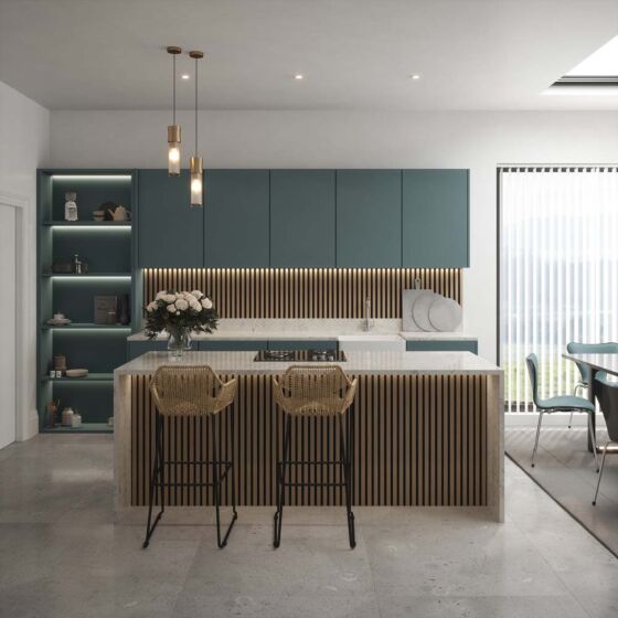 Natural Oak Acoustic Wall Panel 2400x608