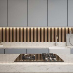 Smoked Oak Acoustic Wall Panel 2400x608x21.5mm