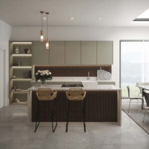 Walnut Acoustic Wall Panel 2400x608x21.5mm