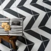 Zebra Black and White Patterned Matt Striped