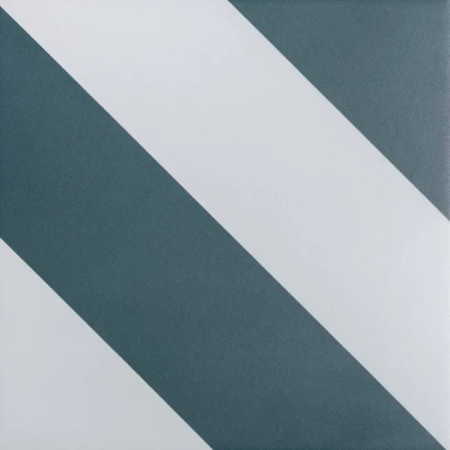 Zebra Green and White Matt Striped Tile