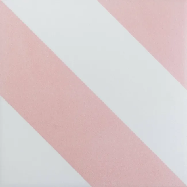 Zebra Pink and White Matt Striped Wall and Floor Tiles