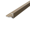 Wall Panel End Trim Brushed Brass Aluminium 2400x17x6mm