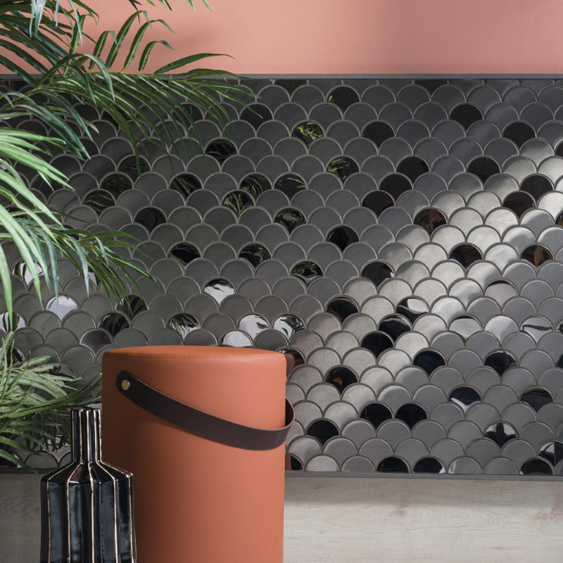 Porcelanosa Drop Anthracite_Mosaic tiles