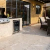Amalfi Cream Stone Effect Matt Porcelain Outdoor Slab Tile