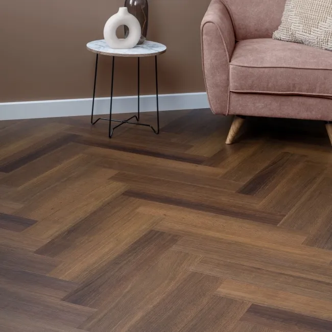 Premium LVT Walnut Wood Effect Herringbone